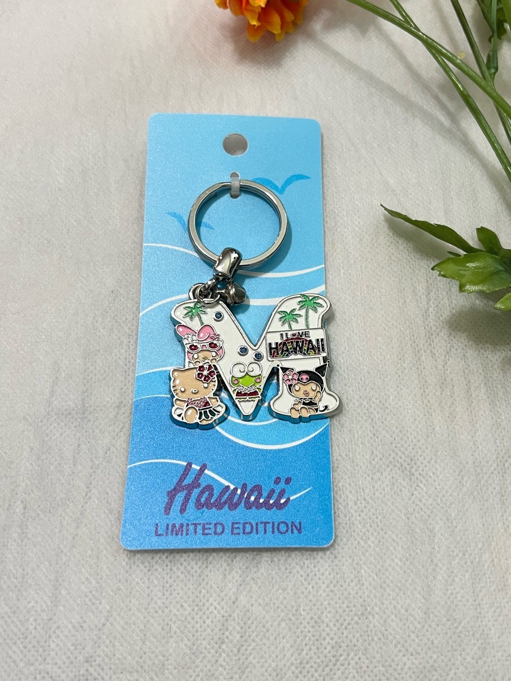 NWOT Hello Kitty, KuRomi, My Melody, KePoppi by Sanrio Letter “M” keychain